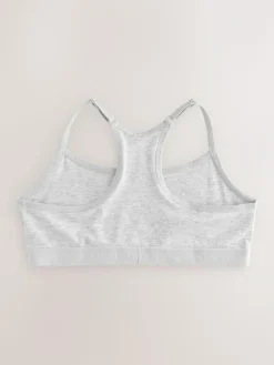 Hot Next Strappy Racer Back Crop Tops 3 Pack (5-16yrs) Black/White