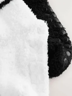 New Next Black/White Tipped Cosy Socks 2 Pack