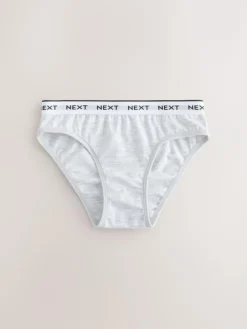 Next Bikini Briefs 7 Pack (5-16yrs) Black/White/Grey