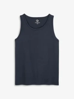 Outlet Next 100% Cotton Layering Vests 5 Pack Black/White/Grey Marl/Navy Blue