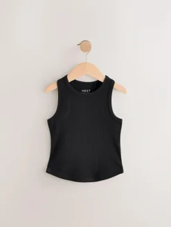 Discount Next Black/White/Grey Rib Vest 3 Pack (3-16yrs)