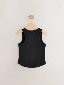 Discount Next Black/White/Grey Rib Vest 3 Pack (3-16yrs)