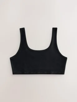 Next Black/White/Grey Scoop Crop Tops 3 Pack (5-16yrs)^ Underwear|Bras & Crop Tops