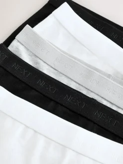 Outlet Next Black/White/Grey Short Briefs 5 Pack (2-16yrs)