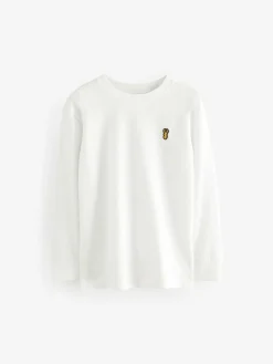 Next Stag Logo Long Sleeve Cosy T-Shirts 4 Pack (3-16yrs)^BOY Tops|T-Shirts