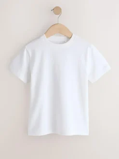 Online Next Black/White/Grey/Khaki Regular Fit Short Sleeves T-Shirts 4 Pack (3-16yrs)