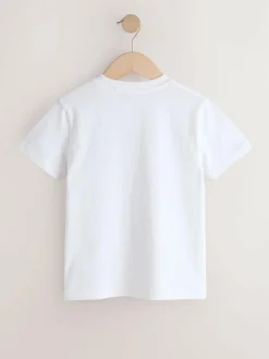 Online Next Black/White/Grey/Khaki Regular Fit Short Sleeves T-Shirts 4 Pack (3-16yrs)