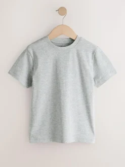 Online Next Black/White/Grey/Khaki Regular Fit Short Sleeves T-Shirts 4 Pack (3-16yrs)