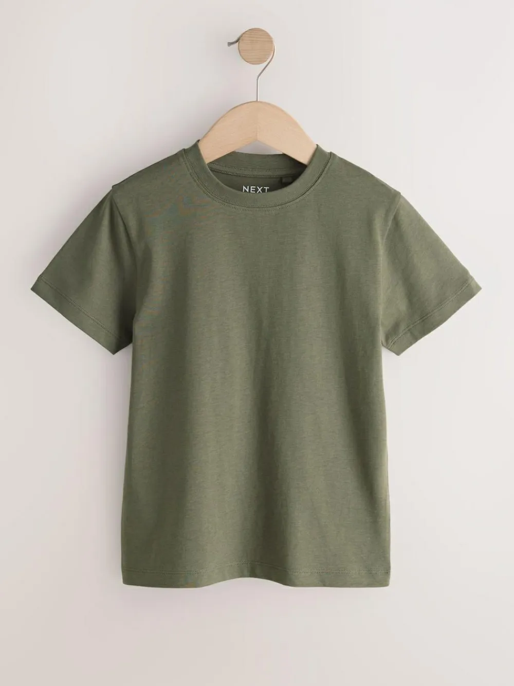 Online Next Black/White/Grey/Khaki Regular Fit Short Sleeves T-Shirts 4 Pack (3-16yrs)