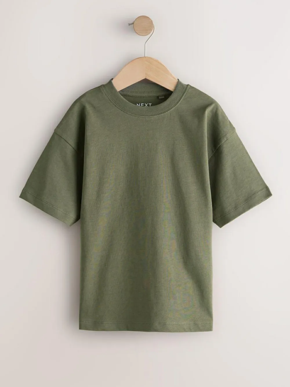 Discount Next Black/White/Grey/Khaki Relaxed Fit Short Sleeves T-Shirts 4 Pack (3-16yrs)