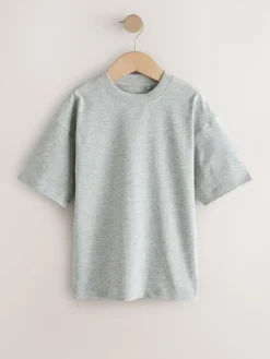 Discount Next Black/White/Grey/Khaki Relaxed Fit Short Sleeves T-Shirts 4 Pack (3-16yrs)