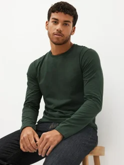 Next Regular Fit Regular Fit Long Sleeve 100% Cotton T-Shirts 5 Pack^ Nightwear|Tops & T-Shirts