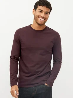 Next Regular Fit Regular Fit Long Sleeve 100% Cotton T-Shirts 5 Pack^ Nightwear|Tops & T-Shirts
