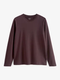 Next Regular Fit Regular Fit Long Sleeve 100% Cotton T-Shirts 5 Pack^ Nightwear|Tops & T-Shirts
