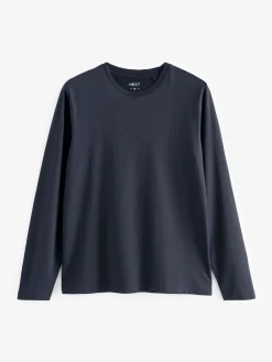 Next Regular Fit Regular Fit Long Sleeve 100% Cotton T-Shirts 5 Pack^ Nightwear|Tops & T-Shirts
