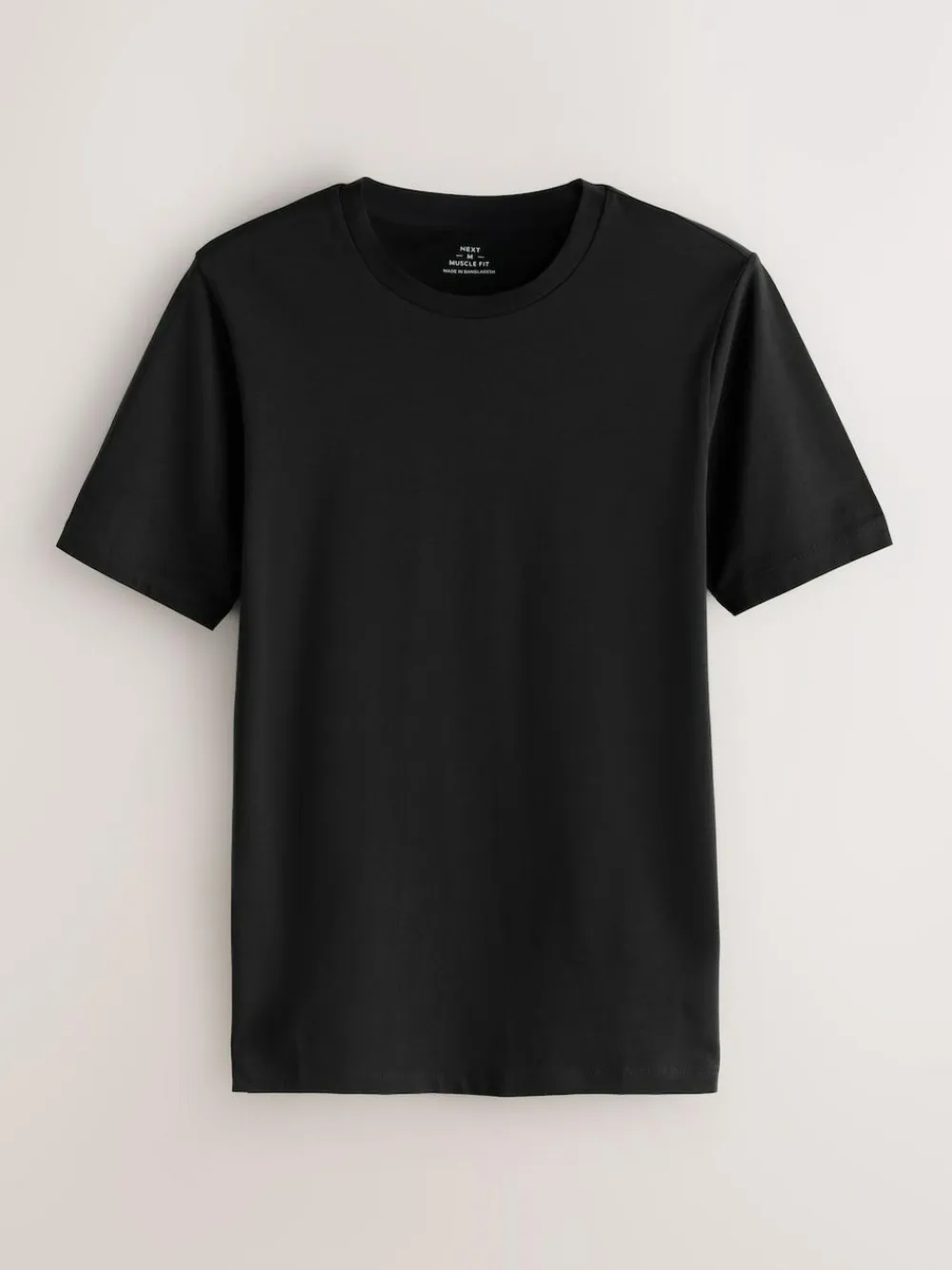 Next Black/White/Navy/Grey Muscle Fit Essential Cotton T-Shirts 6 Pack^ Nightwear|Tops & T-Shirts