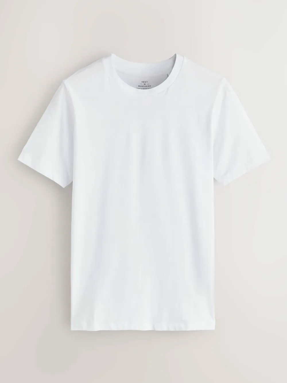 Next Black/White/Navy/Grey Muscle Fit Essential Cotton T-Shirts 6 Pack^ Nightwear|Tops & T-Shirts