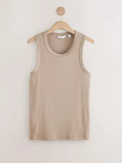 New Next Black/White/Neutral/Navy 4 Pack Slim Ribbed Vest