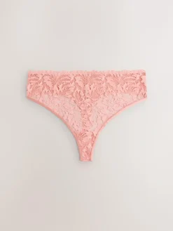 Discount Next High Waisted Thong Lace Front NVPL Knickers 3 Pack Black/White/Nude