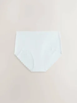 Best Next Midi No VPL Scallop Knickers 3 Pack Black/White/Nude