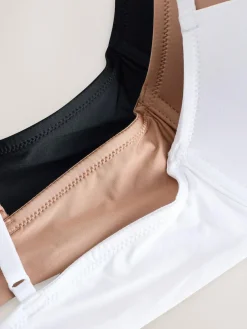 Next Black/White/Nude Pad Plunge A-E Ultimate Comfort Smoothing T-Shirt Bras 3 Pack^Women Bras