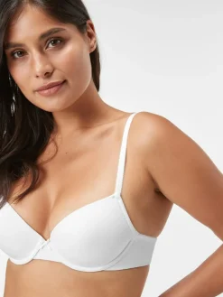 Next Black/White/Pastel Rose Nude Pad Plunge Cotton Blend Ultimate Comfort Bras 3 Pack^Women Bras