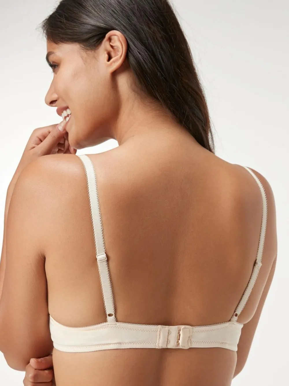 Next Black/White/Pastel Rose Nude Pad Plunge Cotton Blend Ultimate Comfort Bras 3 Pack^Women Bras