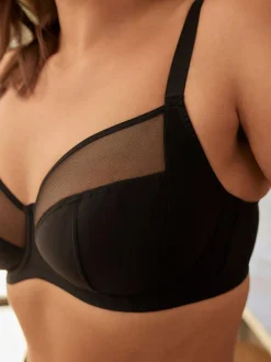 Outlet Next DD+ Non Pad Full Cup Bras 3 Pack with Side Support Black/White/Praline Nude