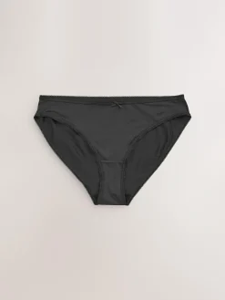 Sale Next High Leg Microfibre Knickers 7 Pack Black/White/Praline Nude