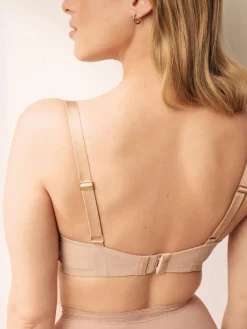 Clearance Next Non Pad Plunge DD+ Lace Bras 3 Pack Black/White/Praline Nude