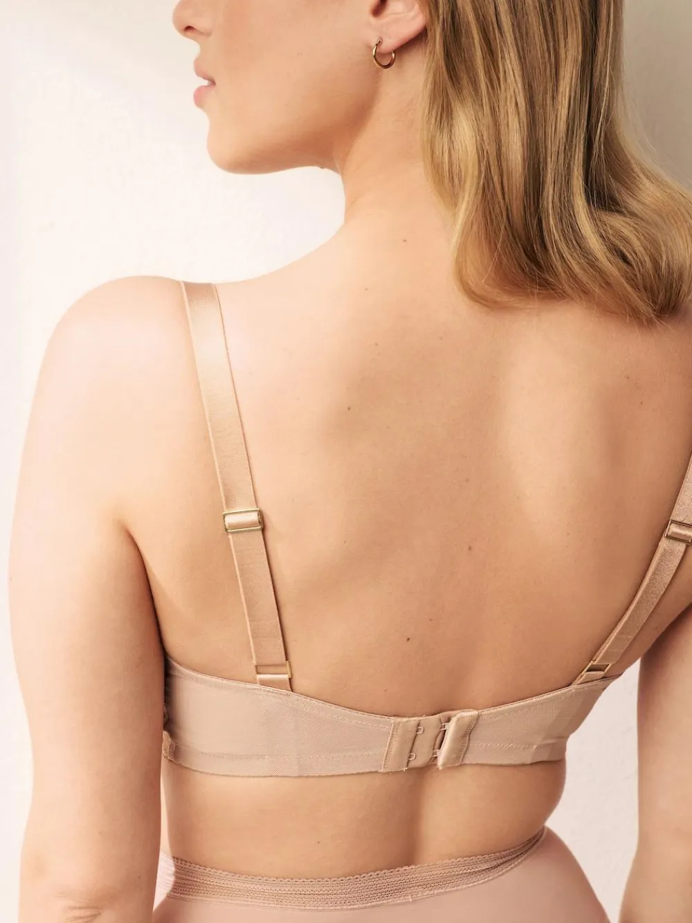 Clearance Next Non Pad Plunge DD+ Lace Bras 3 Pack Black/White/Praline Nude