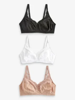 Next Total Support Full Cup Lace Ultimate Comfort Bras 3 Pack^Women Dd+ Range|Bras