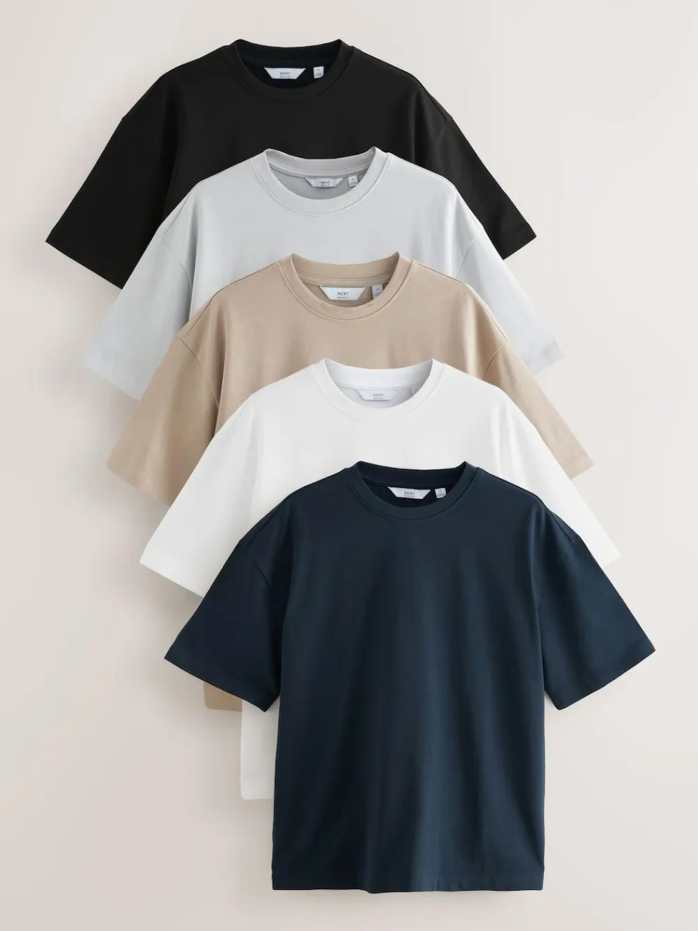 Next Relaxed Fit Heavyweight T-Shirts 5 Pack^ Nightwear|Tops & T-Shirts
