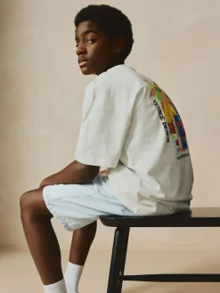 Online Next Bermuda Pull On Denim Shorts (3-16yrs) Bleach