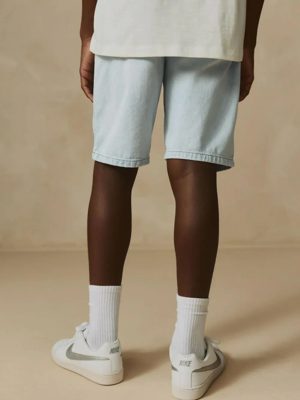 Online Next Bermuda Pull On Denim Shorts (3-16yrs) Bleach