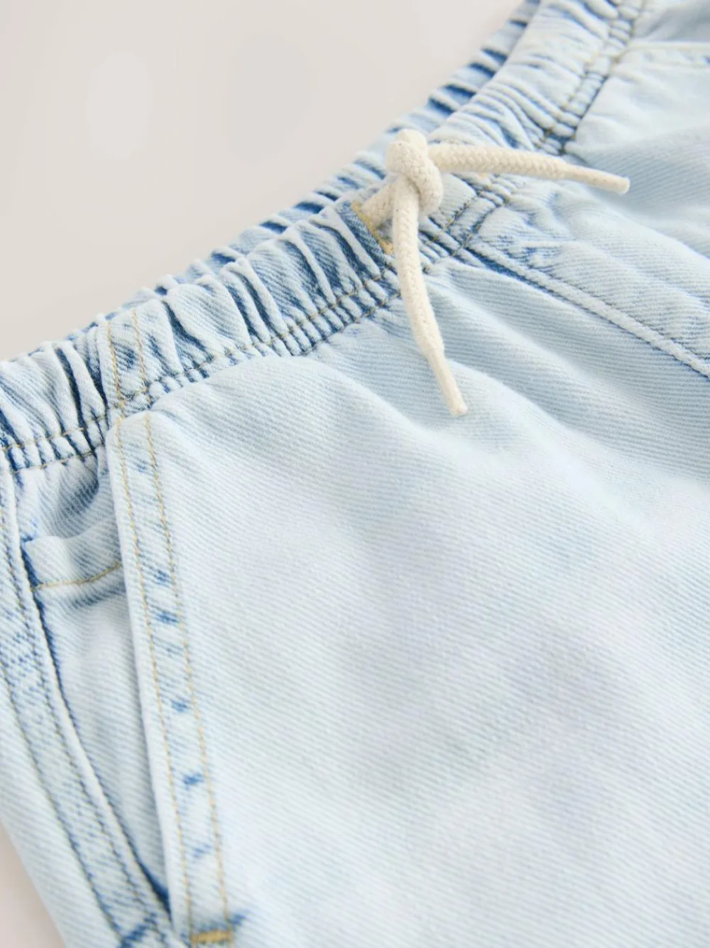 Online Next Bermuda Pull On Denim Shorts (3-16yrs) Bleach