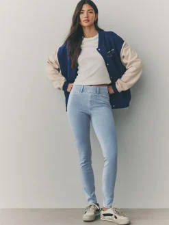 Discount Next Jersey Denim Leggings Bleach Blue