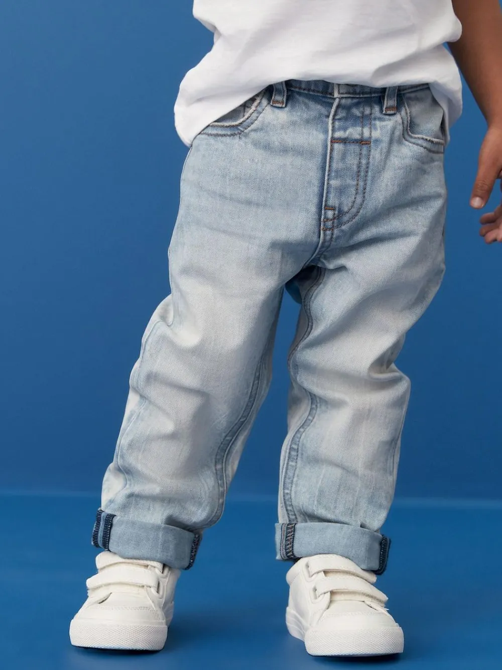 Best Next Regular Fit Comfort Stretch Jeans (3mths-7yrs) Bleach Denim