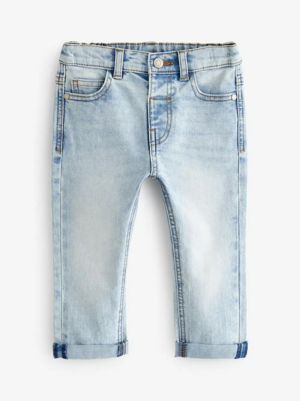 Best Next Regular Fit Comfort Stretch Jeans (3mths-7yrs) Bleach Denim