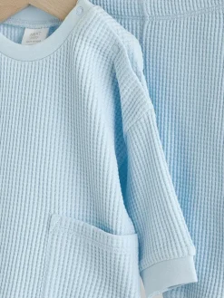 New Next 100% Cotton Top and Joggers Baby 2 Piece Set (0mths-2yrs) Blue