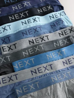 Sale Next 10 pack Cotton Rich Briefs Blue / Grey Marl
