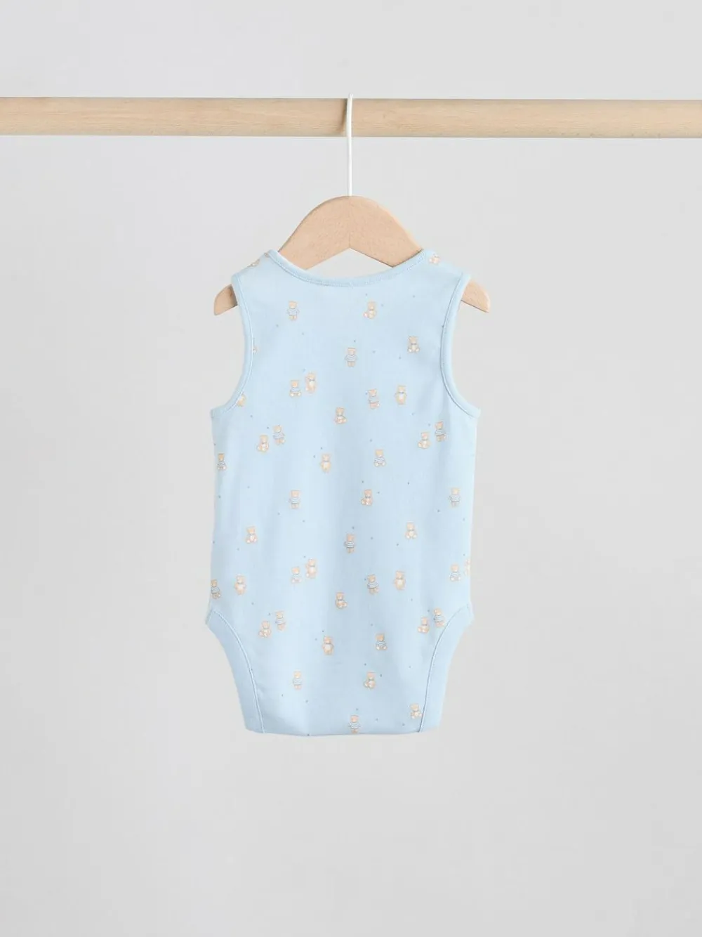 Hot Next Blue 5 Pack Baby Bear Vest Bodysuits