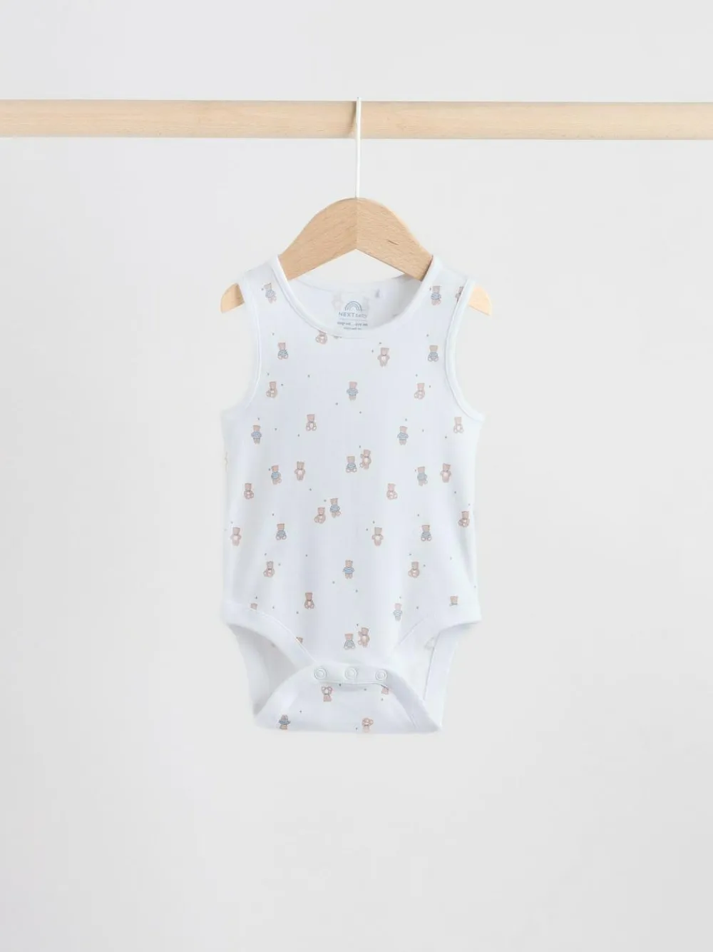 Hot Next Blue 5 Pack Baby Bear Vest Bodysuits