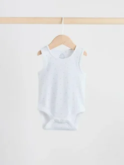 Hot Next Blue 5 Pack Baby Bear Vest Bodysuits