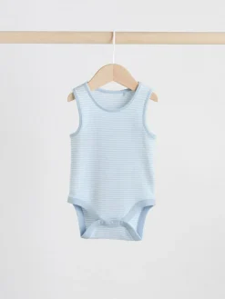 Hot Next Blue 5 Pack Baby Bear Vest Bodysuits