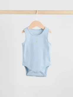 Hot Next Blue 5 Pack Baby Bear Vest Bodysuits