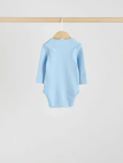 Next Blue 5 Pack Baby Long Sleeve Bodysuits^BOY Baby Winter Clothing|Bodysuits & Vests