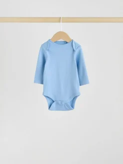Next Blue 5 Pack Baby Long Sleeve Bodysuits^BOY Baby Winter Clothing|Bodysuits & Vests