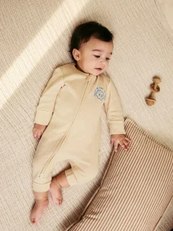 Next Blue 3 pack Baby Two Way Zip Footless Cotton Sleepsuits (0mths-3yrs)^BOY Nightwear|Nightwear