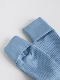 Next Blue 3 pack Baby Two Way Zip Footless Cotton Sleepsuits (0mths-3yrs)^BOY Nightwear|Nightwear